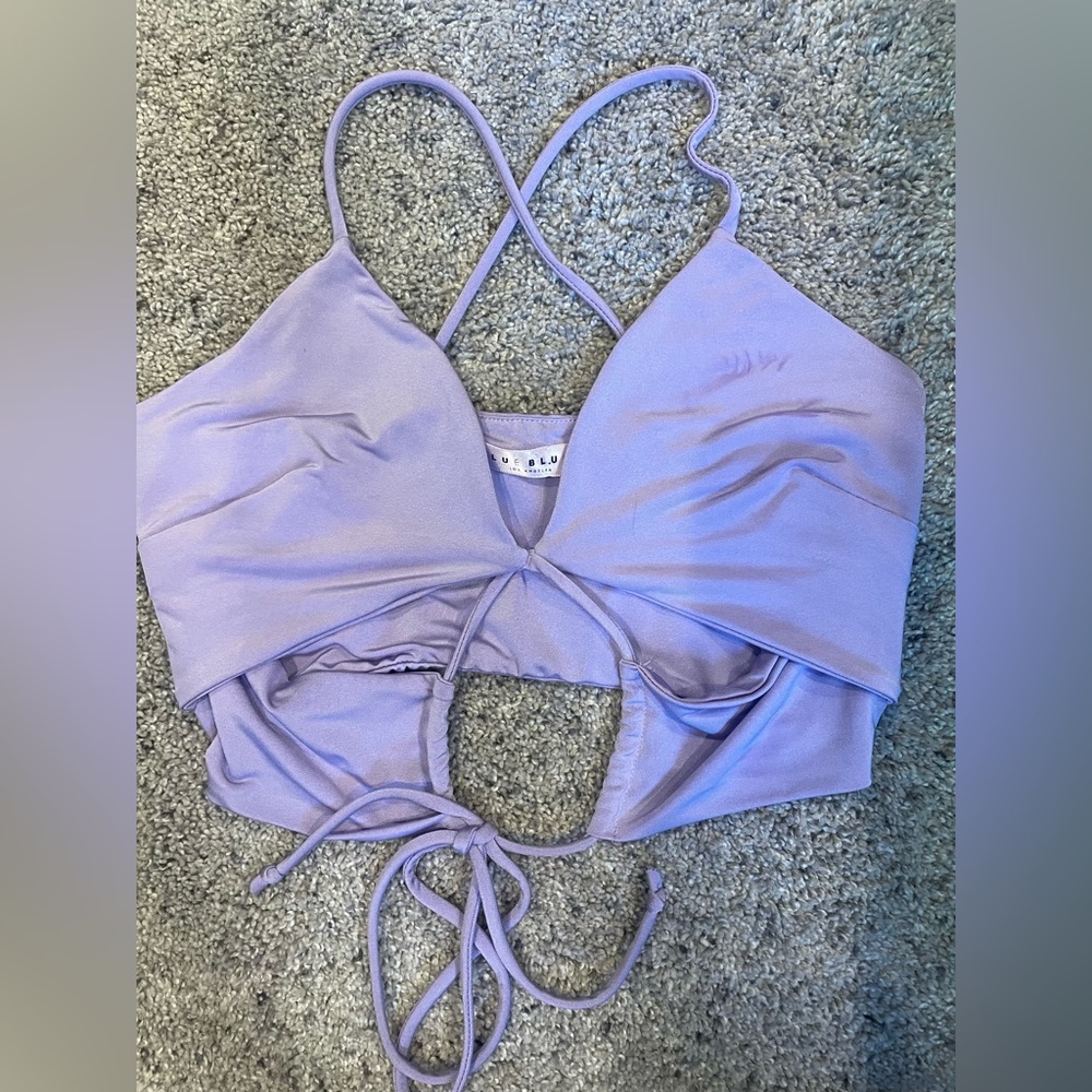 Purple crop top